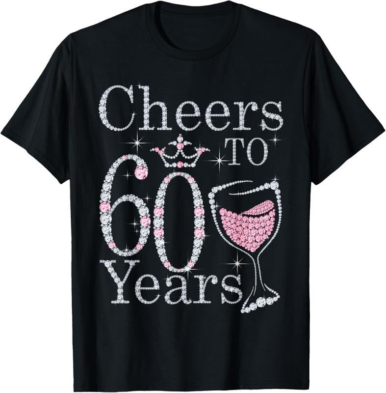 Cheers to 60 Years 1962 60Th Birthday Tee Gift For Womens T-Shirt Menswear Top Hoodie, Sweatshirt | UrbanDripWear.com