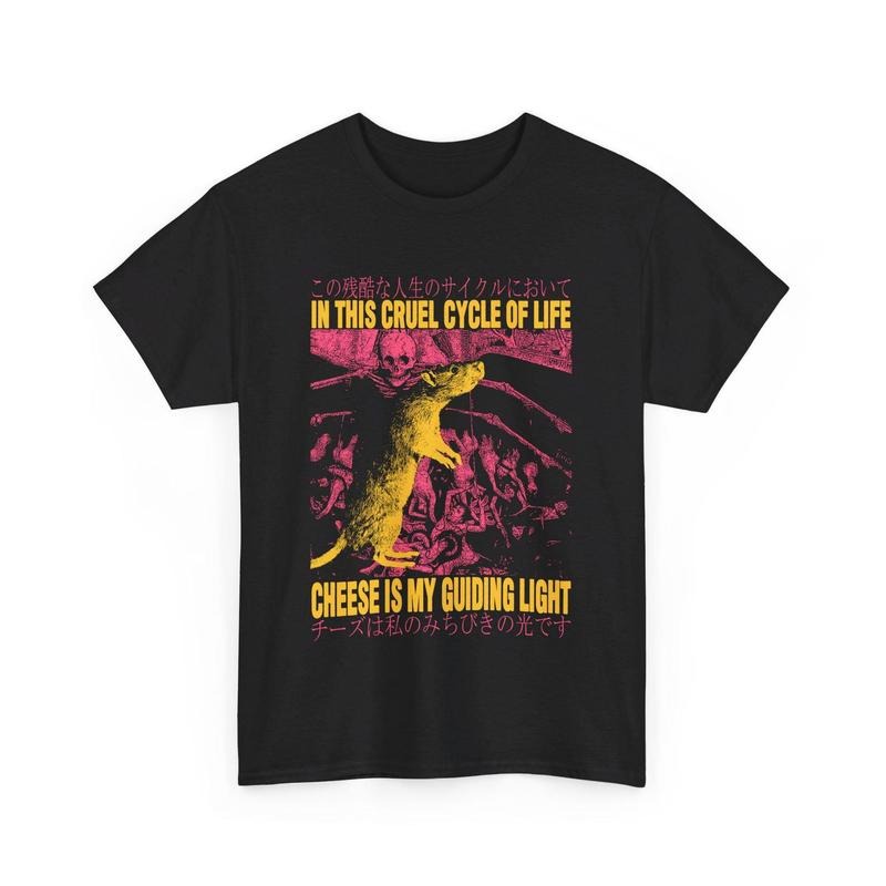 Cheese is My Guiding Light Rat T-Shirt Hoodie, Sweatshirt | UrbanDripWear.com