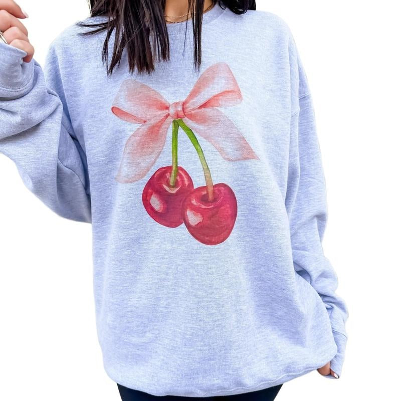 Cherries Graphic Sweatshirt T-Shirts, Hoodie | UrbanDripWear.com