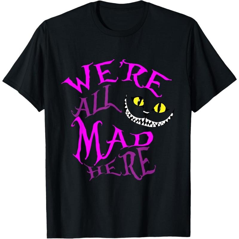 Cheshire Cat - We're All Mad Here T-Shirt made in usa Hoodie, Sweatshirt | UrbanDripWear.com