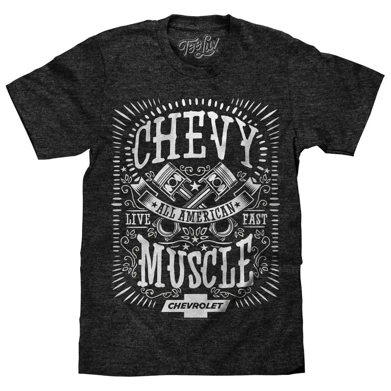 Chevrolet All American Muscle T-Shirt - Gray Hoodie, Sweatshirt | UrbanDripWear.com