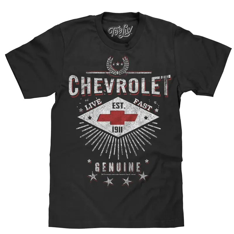 Chevrolet Live Fast T-Shirt - Black Hoodie, Sweatshirt | UrbanDripWear.com