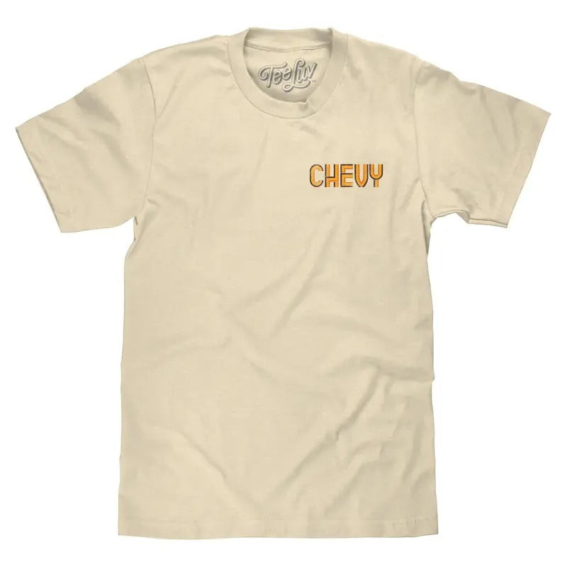 Chevy Chevelle Chevrolet Left Chest Front and Back Print Classic Car T-Shirt