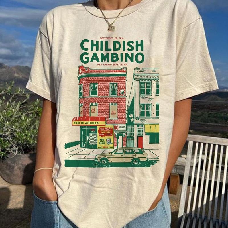 ChiIdish Gambin0 Graphic Tee, Vintage Hip Hop Clothing, Fan Merch, Unisex Short Sleeve Tee Shirt, Casual Clothing Hoodie,...
