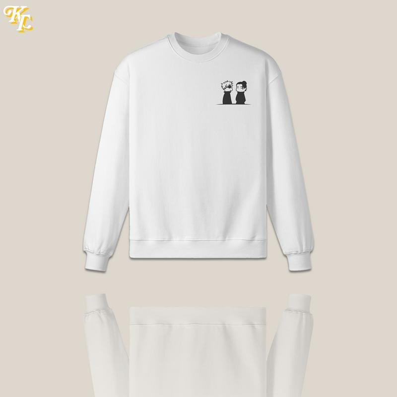 Chibi Gojo Geto JuJutsu Kaisen Anime Graphic T-Shirt Sweatshirt Menswear Streetwear Clothing Casual Crewneck Cotton Hoodie