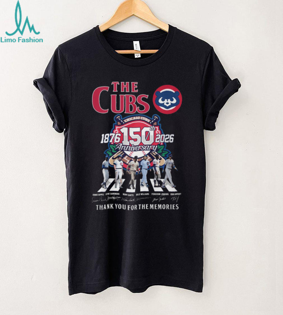 Chicago Cubs 150th Anniversary 1876 2026 Legends Signature T Shirt