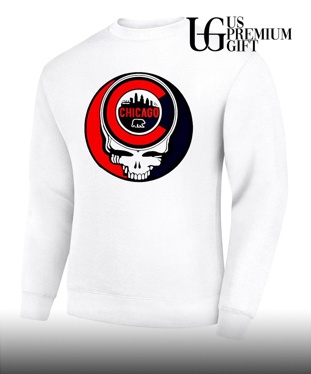 Chicago Cubs Grateful Dead Skull Baseball shirt