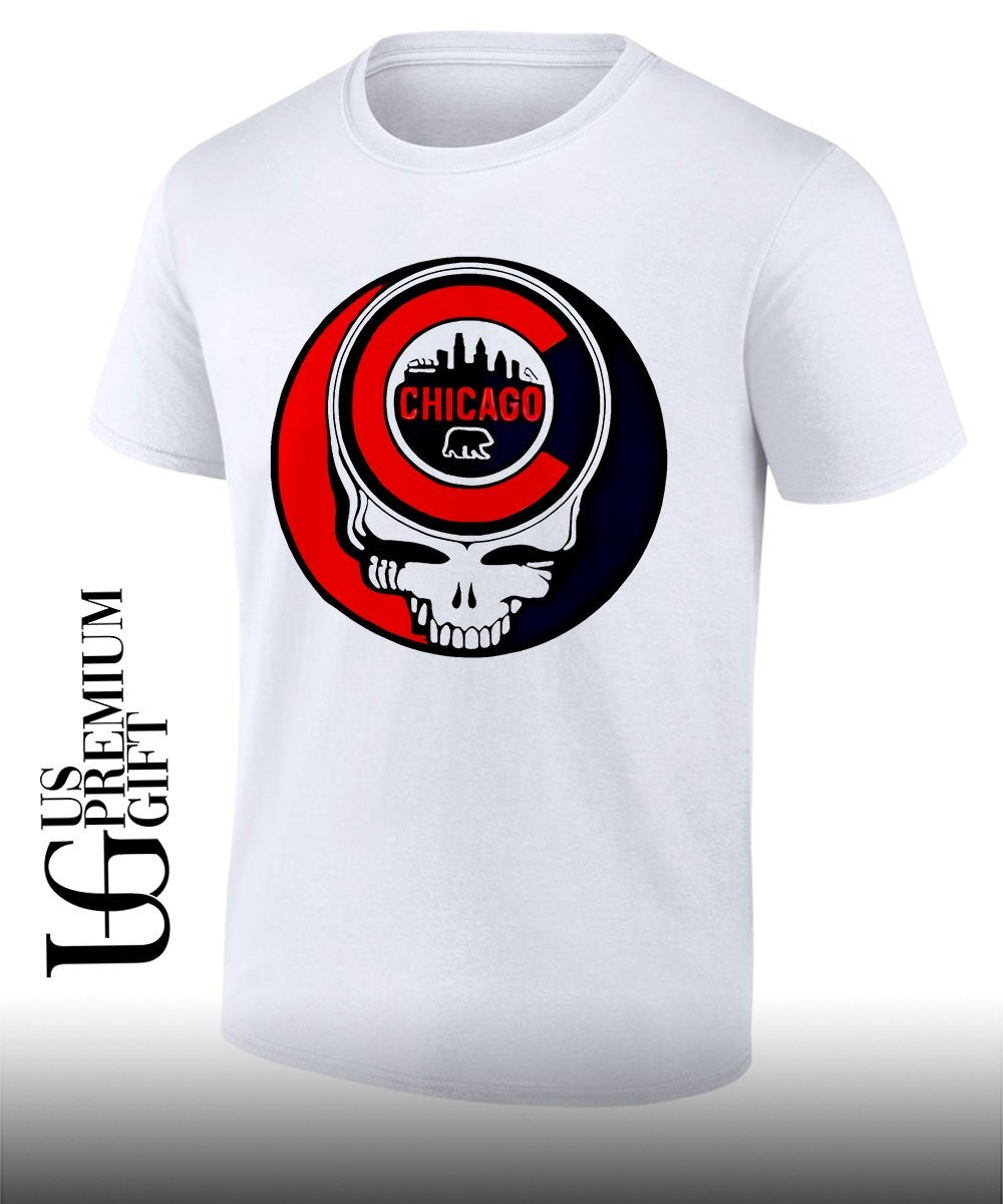 Chicago Cubs Grateful Dead Skull Baseball shirt