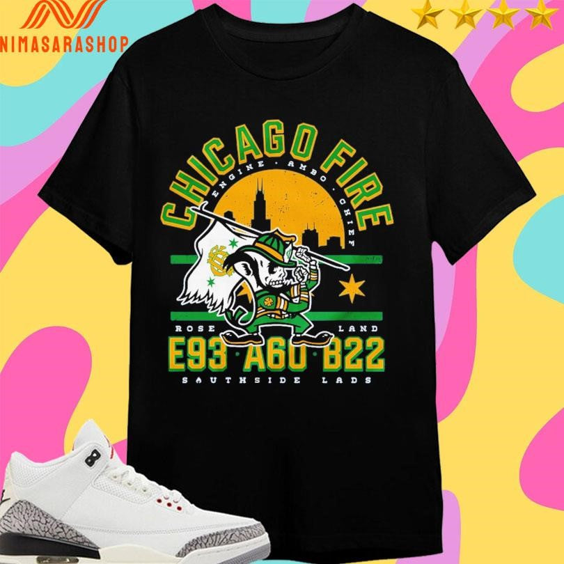 Chicago Fire Engine Ambo Chief Rose Land E93 A60 B22 Southside Lads Shirts