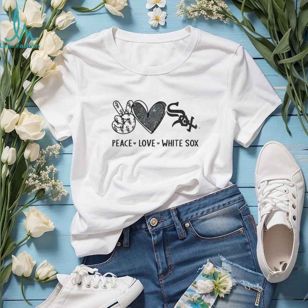 Chicago White Sox Peace Love White Sox Baseball T Shirt