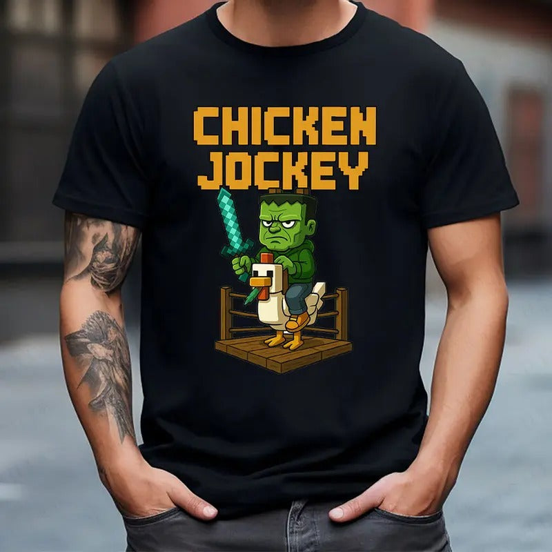 Chicken Jockey Funny Tee Shirt, Hot Trend Shirt, Trending Graphic Tee Hoodie, Sweatshirt | UrbanDripWear.com