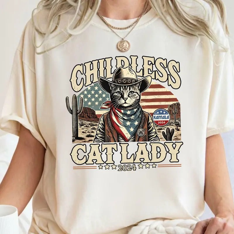 Chidless Cat Lady 2024 shirt, Sweatshirt, Hoodie Unisex | UrbanDripWear.com
