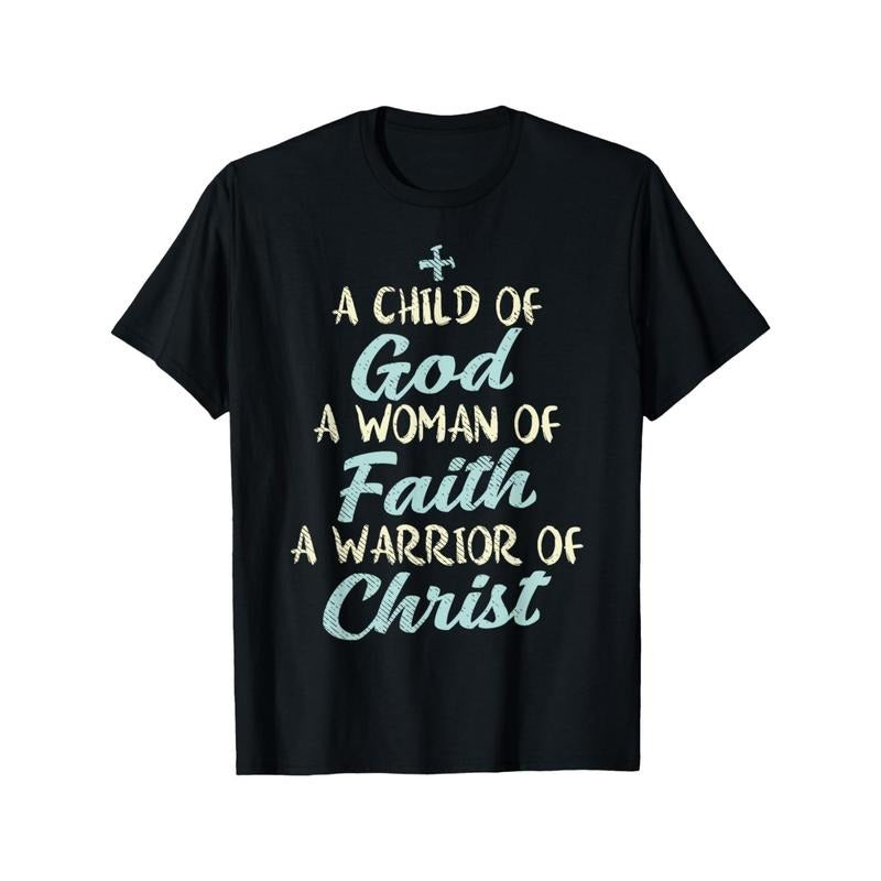 Child God Woman Faith Warrior Christ Jesus Christian Gift T-Shirt Made in USA Hoodie, Sweatshirt | UrbanDripWear.com