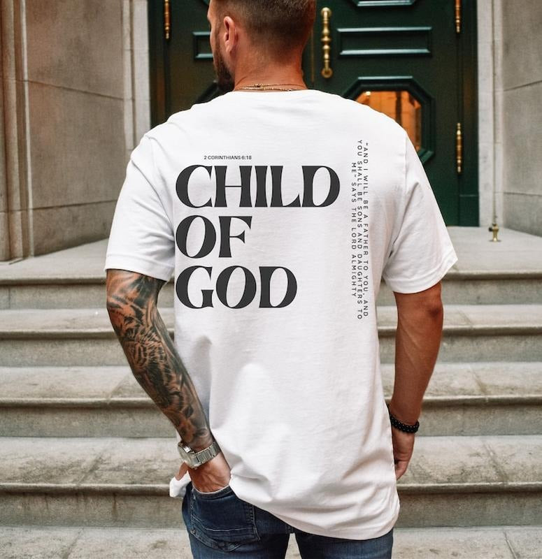 Child of God Shirt, Jesus is King Shirt, Mens Christian Shirt, Bible Verse Shirt, Scripture Shirt, Christian Streetwear,...