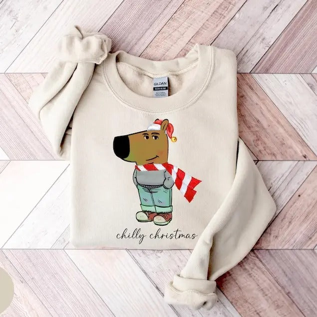 Chill Guy Christmas Sweatshirt, Just A Chill Guy Christmas , Chilly Christmas , Funny Meme Christmas T-Shirts, Hoodie