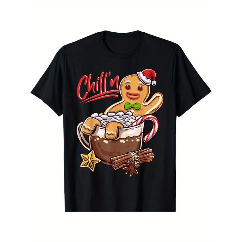 Chill'n Gingerbread Cookie In Hot Cocoa Christmas Funny T-Shirt made in usa Hoodie, Sweatshirt | UrbanDripWear.com