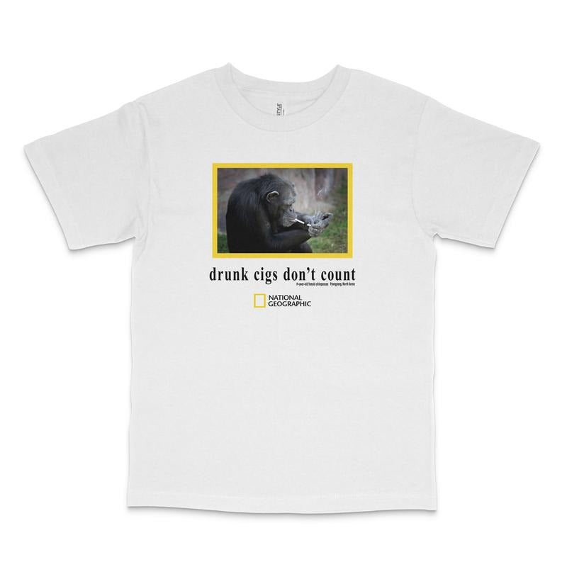 Chimpanzee Smoking Custom Printed T-Shirt Hoodie, Sweatshirt | UrbanDripWear.com