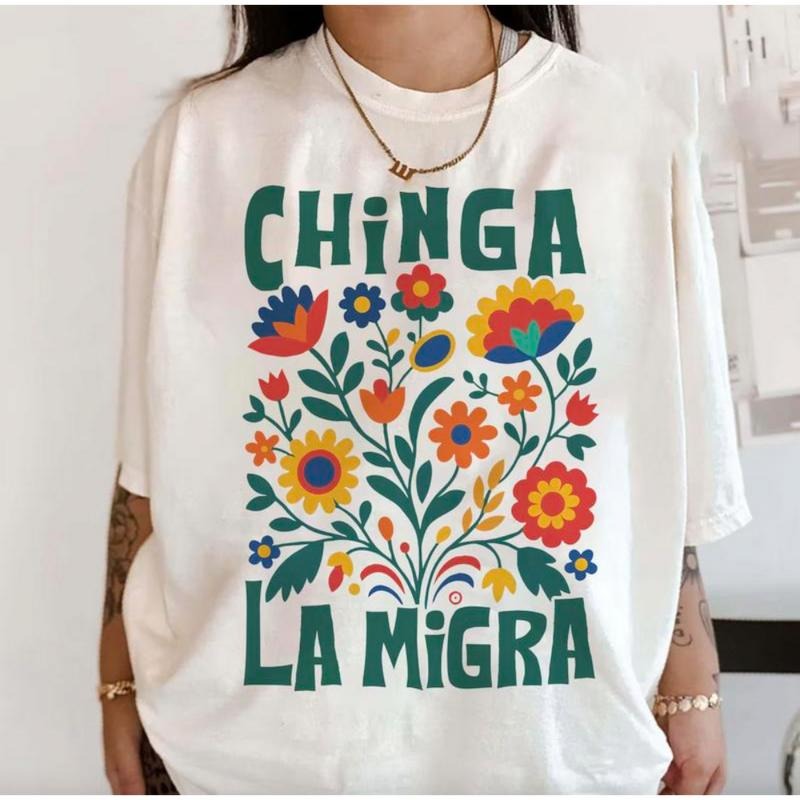 Chinga La Migra Shirt, Abolish Ice Protest Shirt, No Human Is Illegal Tee, Latino Protest Tee, Social Justice Gift Shirt,...