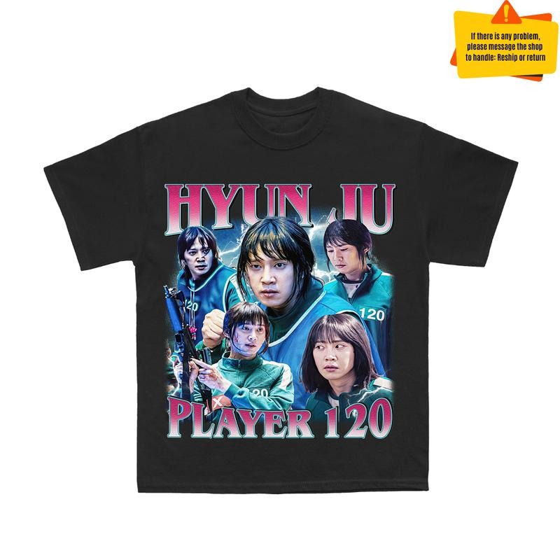 Cho Hyun-ju Squid Shirt, Player 120 T Shirt, Movie Fan Gift, Casual Top for Men Women Hoodie, Sweatshirt | UrbanDripWear.com