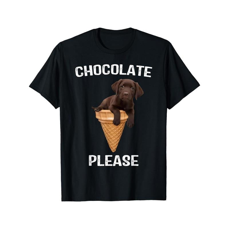 Chocolate Lab Waffle Cone Ice Cream Cute Labrador Puppy Mens T Shirt made in usa Hoodie, Sweatshirt | UrbanDripWear.com