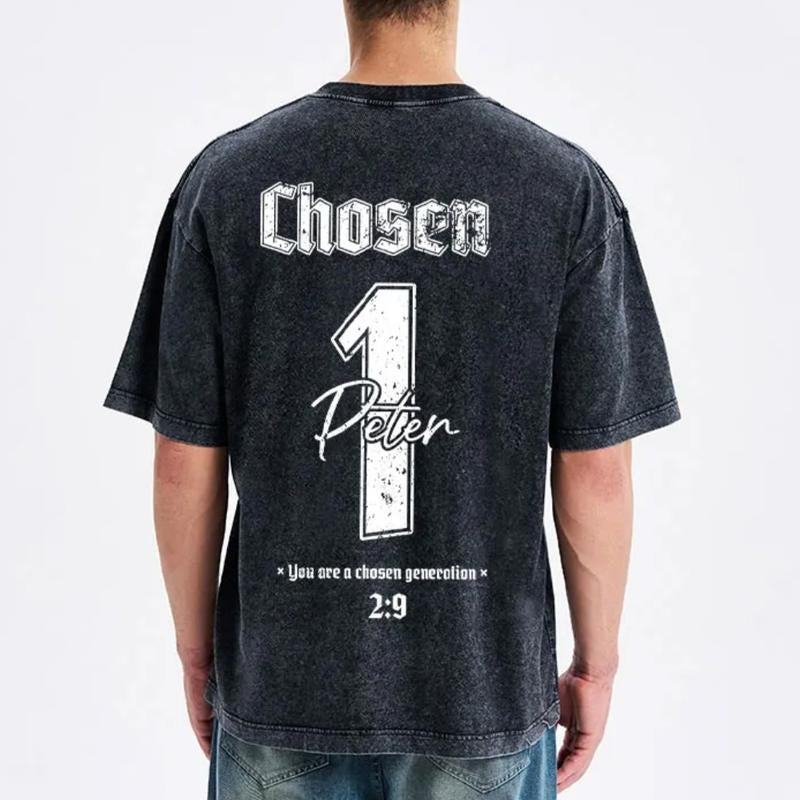 Chosen 1 Peter You Are a Chosen Generation Comfy T-Shirt Pure Cotton Fabric Casual Streetstyle Crew Neck Short Sleeve...