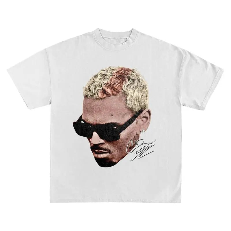 Chris Big Face 1111 Cotton Menswear Shirt for Music Fans Cotton Menswear Hoodie, Sweatshirt | UrbanDripWear.com