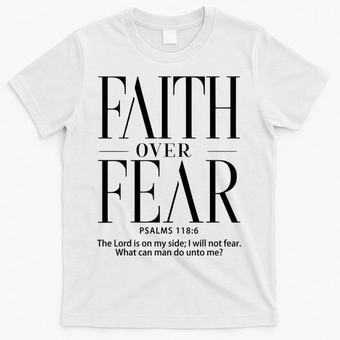 Christian Christianity Faith Over Fear Psalms 118:6 The Lord is on my side; I will not fear. What can man do unto me?...