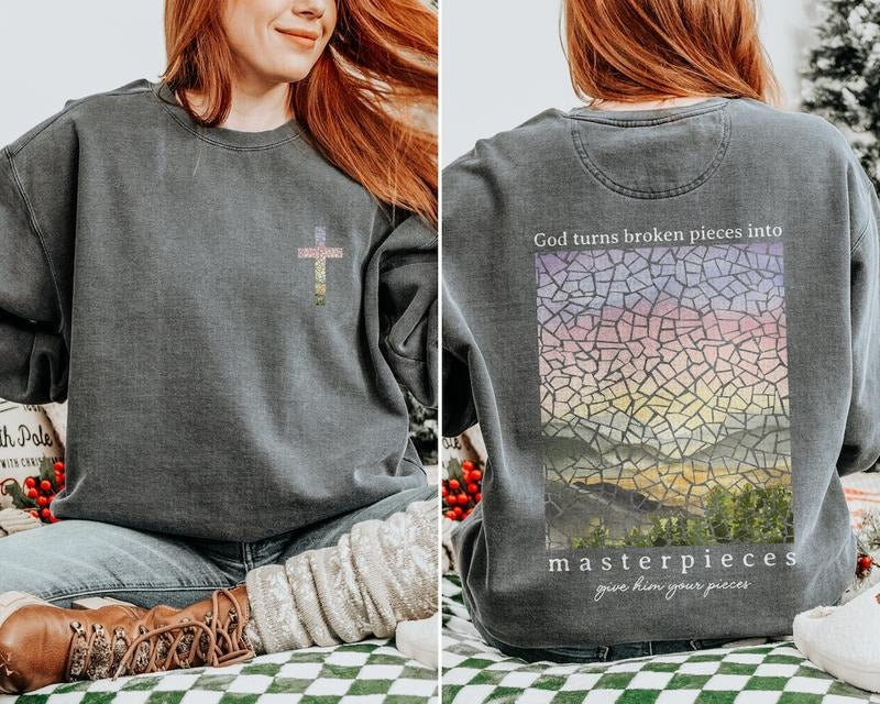 Christian Sweatshirt  Bible Verse Christian TShirt Religious Gift Jesus Shirt Christian Apparel T Shirt Cotton Womenswear...