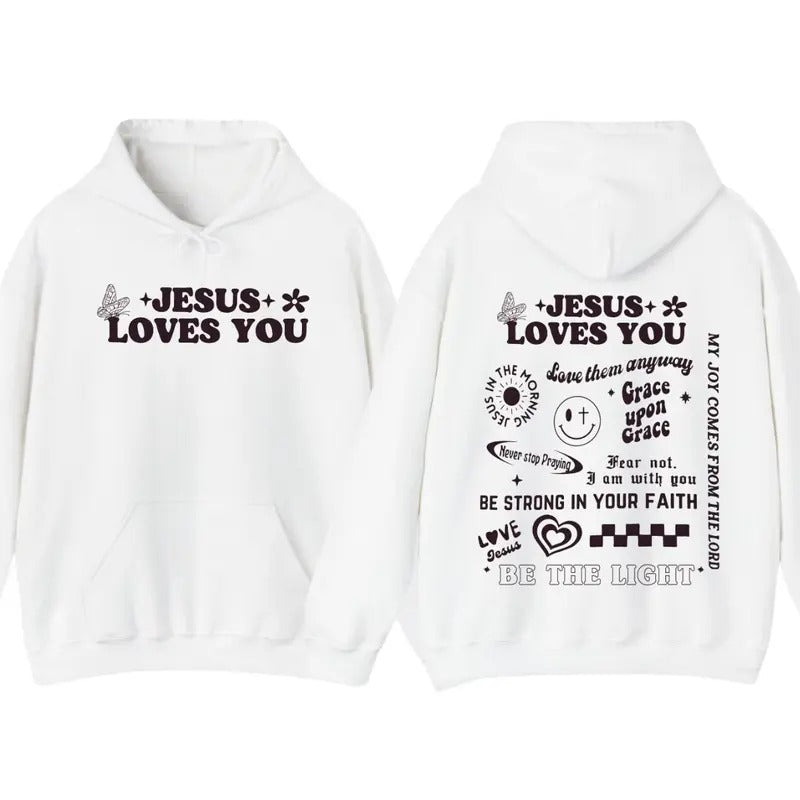 Christian Tshirt Jesus Love You Apparel Christian Hoodie Christian Graphic Sweatshirt | UrbanDripWear.com