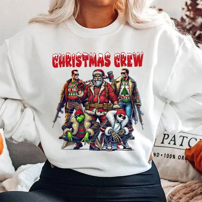 Christmas CREW Shirt, Christmas Movies Characters Shirt, Xmas Graphic Tee, Sweatshirt Christmas CREW Hoodie