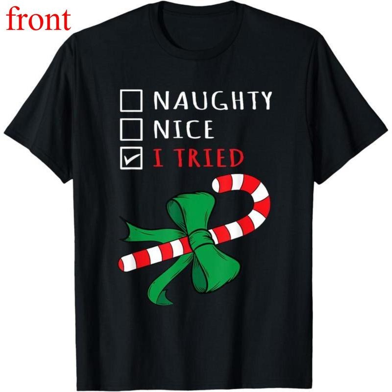 Christmas Candy Cane Design - I have it with a Summer Casual Short Sleeve Cotton T-Shirt Hoodie, Sweatshirt