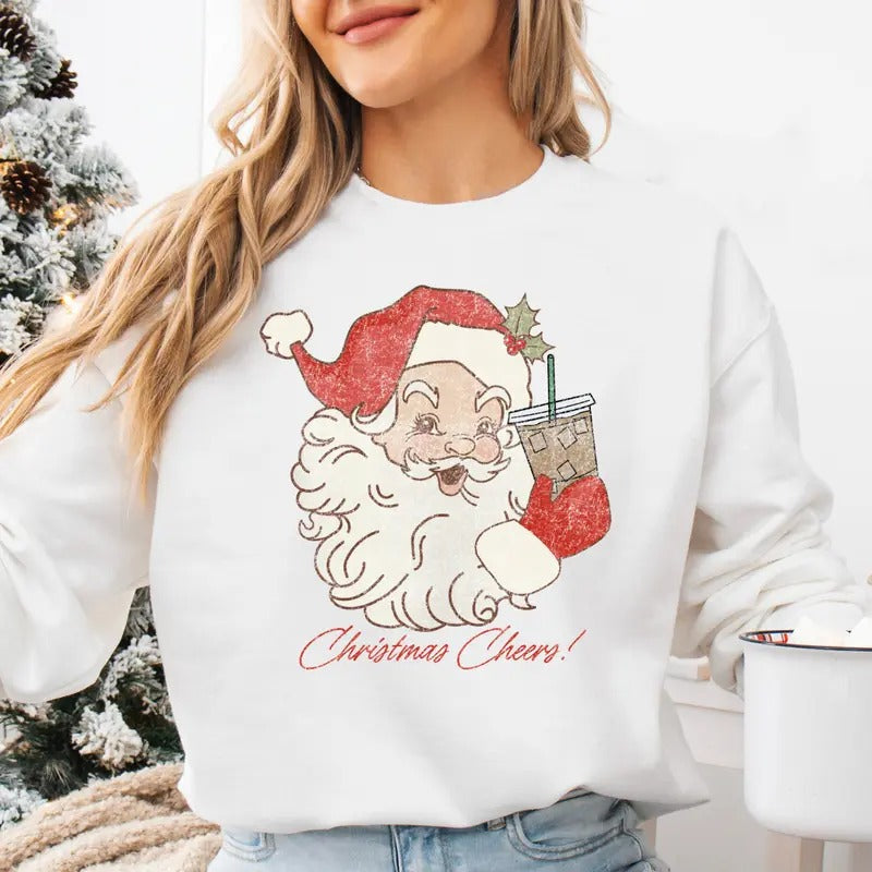 Christmas Cheers Crewneck Sweatshirt T-Shirts, Hoodie | UrbanDripWear.com