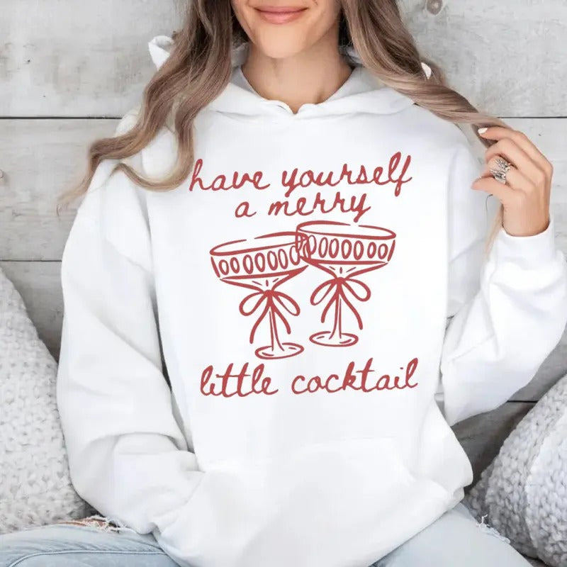 Christmas Cocktail Sweatshirt, Christmas Martini Shirt, Christmas Drink Hoodie, Cocktail Club Xmas Party, Espresso...