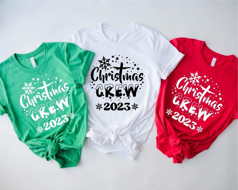 Christmas Crew 2023 Shirt, Cousin Squad Matching Holiday T-shirt, Christmas Family Reunion Gift Tee, Winter Holiday...
