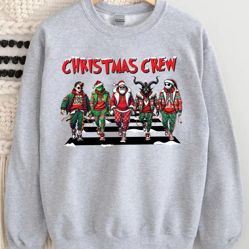 Christmas Crew Shirt, Christmas Movies Shirt, Xmas Graphic Tee Comfort Cotton Fabric Menswear Hoodie, Sweatshirt