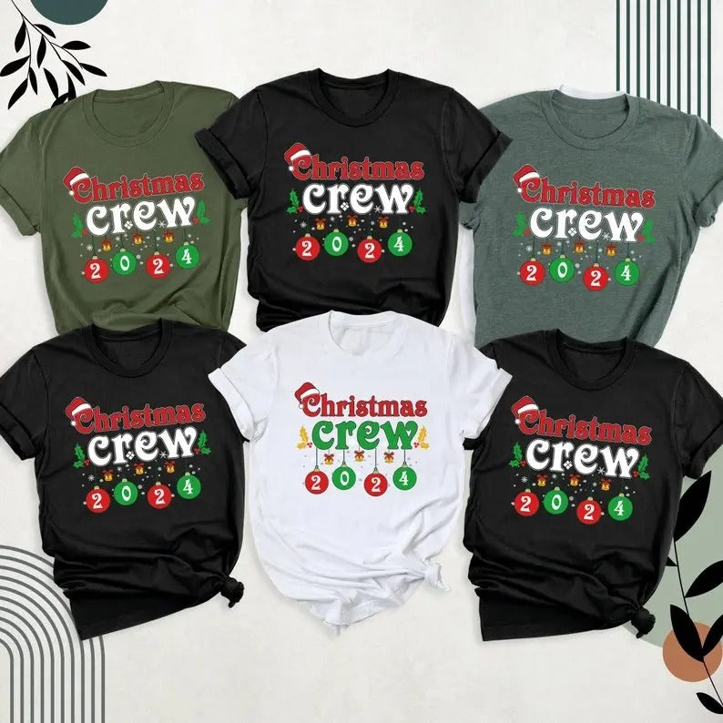Christmas Crew Shirt, Holiday Party Shirts, Family Christmas 2024 Tshirt, Christmas Matching Outfits, Christmas Lights...
