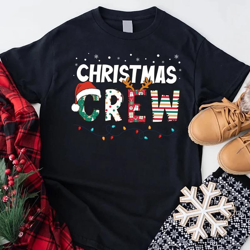 Christmas Crew T-shirt, Christmas Matching Shirt, Xmas Squad Tee, Christmas Family Shirt, Holiday Gift Casual Comfort...