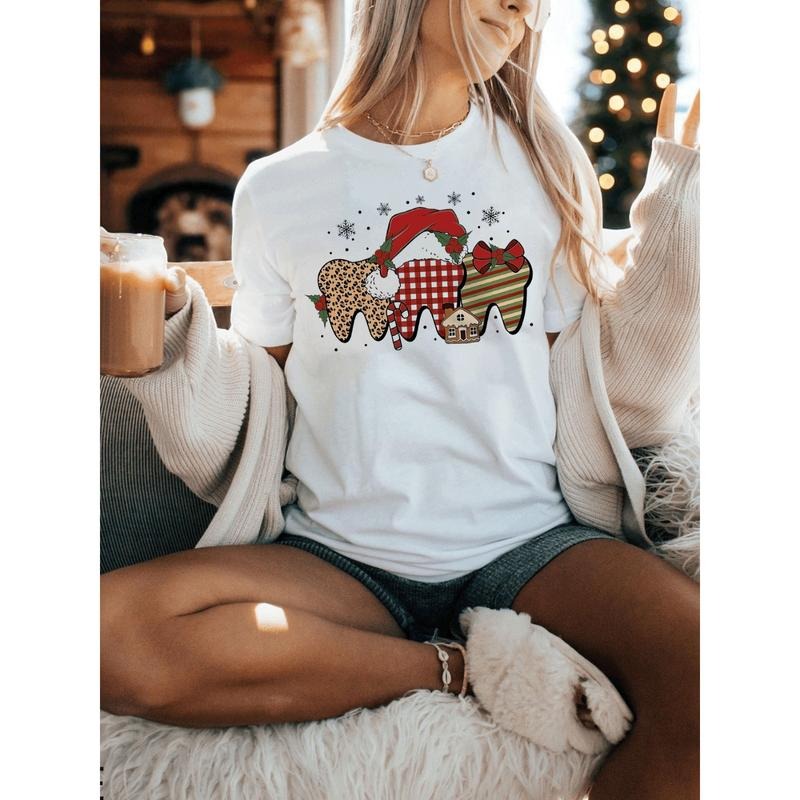 Christmas Dental Teeth Pattern T - shirt Hoodie, Sweatshirt | UrbanDripWear.com