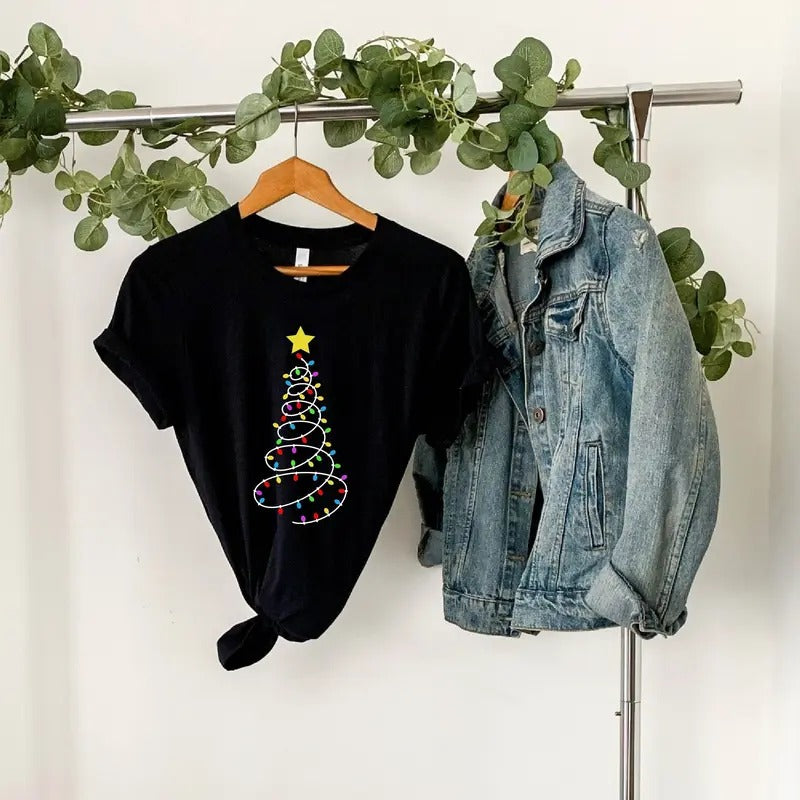 Christmas Light Tree Shirt Christmas Tshirt Christmas For Woman Teestyle{n002}2 Hoodie, Sweatshirt | UrbanDripWear.com