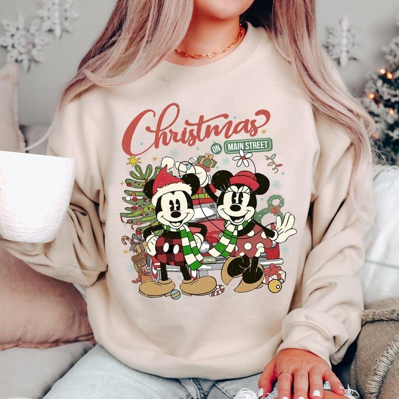 Christmas On Main Street Crewneck Sweatshirt, Hoodie, T-shirt | UrbanDripWear.com