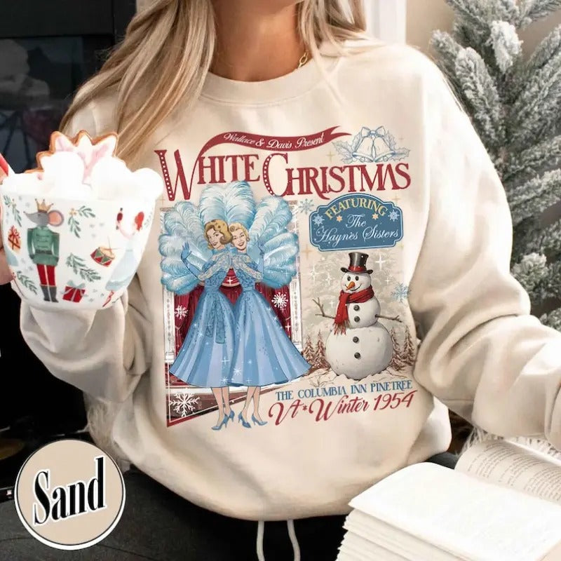 Christmas Sister Sweatshirt, Christmas Shirt, Christmas Movie Watching Shirt, Christmas Holiday,White Christmas Movie...