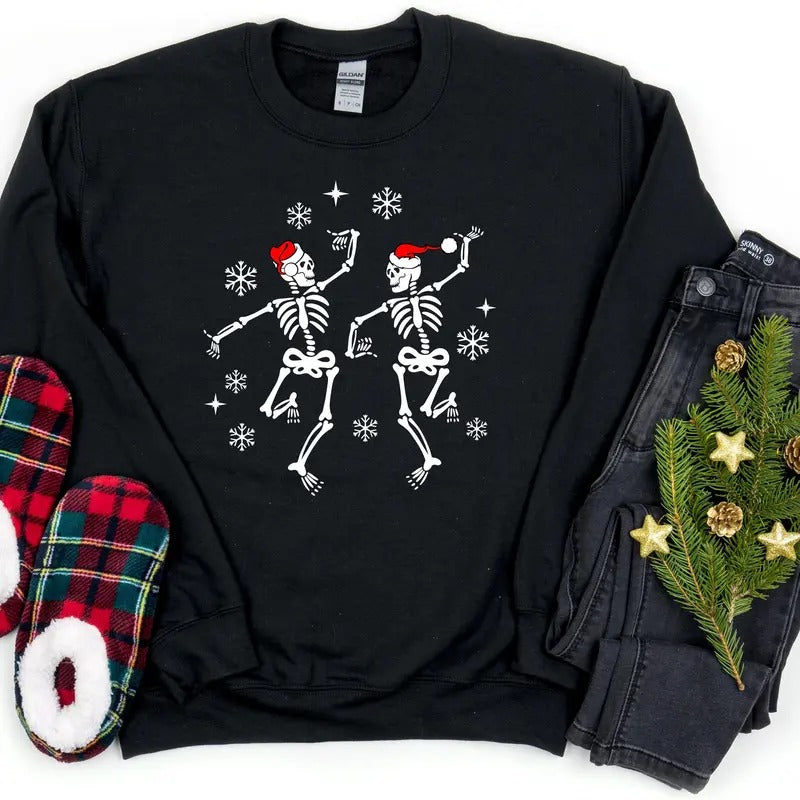 Christmas Skeleton Shirt Skeleton Dance Christmas Shirt Holiday Gift Shirt Funny Shirt Joly Skeleton Shirt Xmas Shirt...