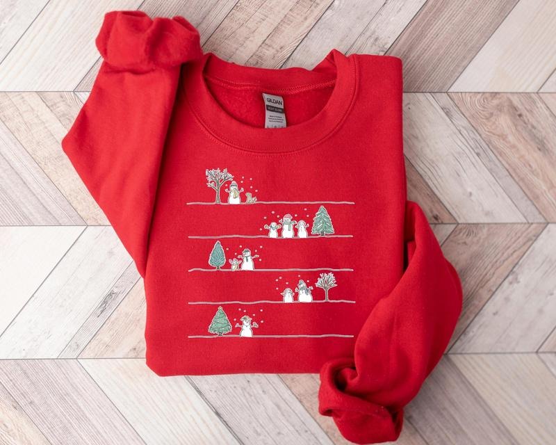 Christmas Snowman Sweatshirt, Christmas Sweatshirt, Snowman Shirt, Christmas Crewneck, Unisex Trendy Hoodie