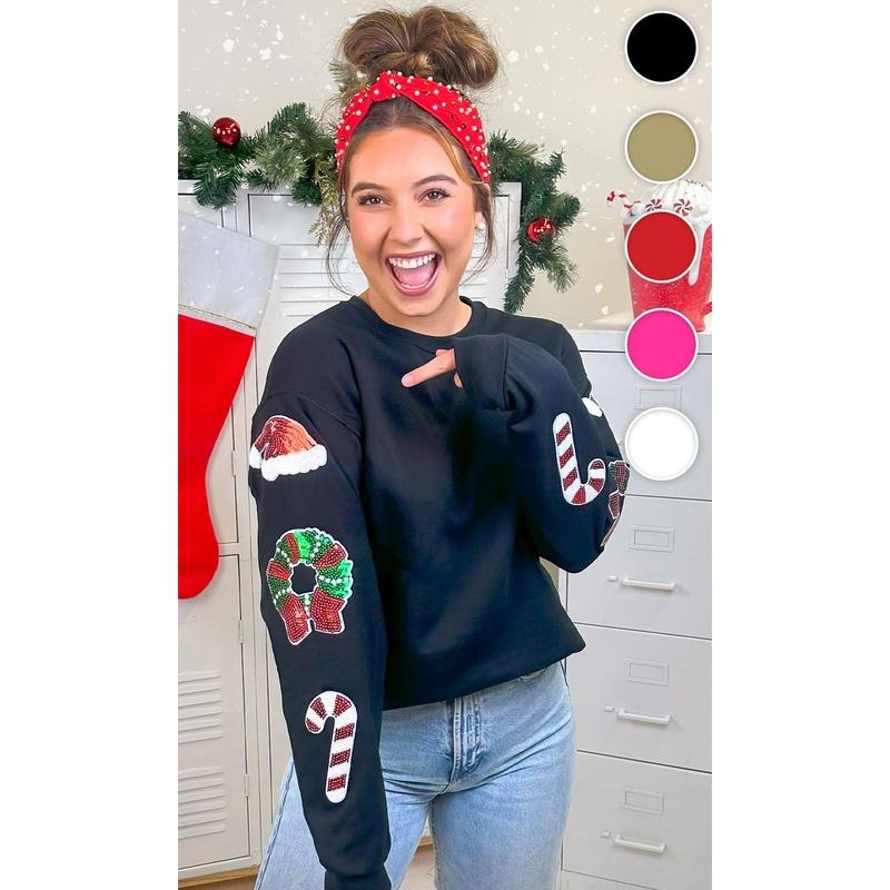 Christmas Sparkle Sleeve Sweatshirt T-Shirts, Hoodie | UrbanDripWear.com