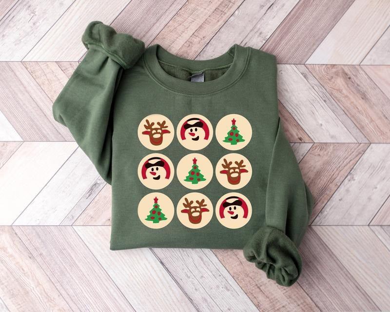 Christmas Sugar Cookie Sweatshirt, Christmas Cookies Sweatshirt, Cute Christmas Sweatshirt, Retro Christmas Sweater,...
