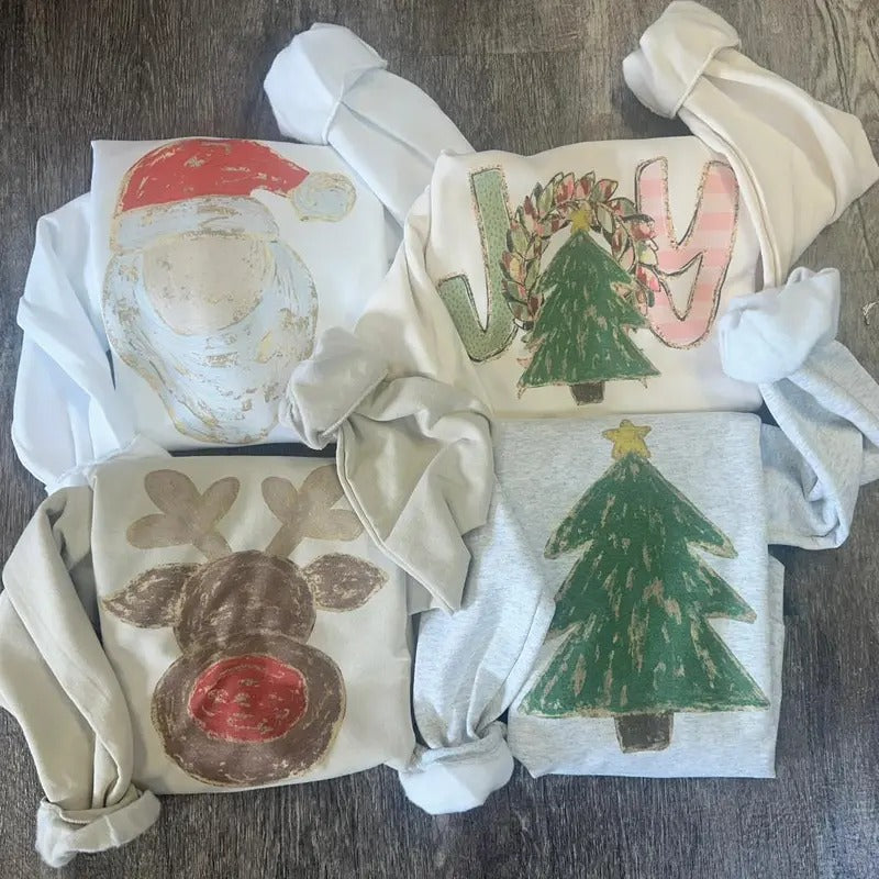 Christmas Sweatshirts - Gold Outline Christmas Sweatshirts - Christmas Look T-Shirts, Hoodie | UrbanDripWear.com