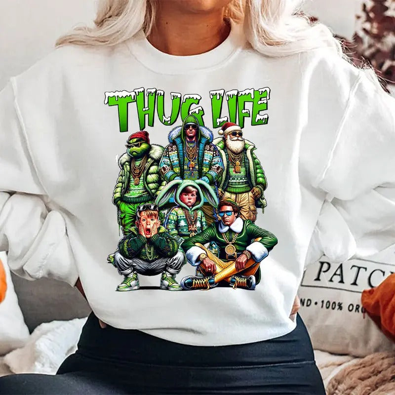Christmas ThugLife Shirt, Christmas Movies Shirt, Xmas Graphic Tee Comfort Cotton style 04 Hoodie, Sweatshirt