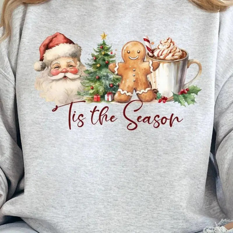 Christmas Traditions Heavy-weight Crew Sweatshirt Christmas Santa 2024 T-Shirts, Hoodie | UrbanDripWear.com