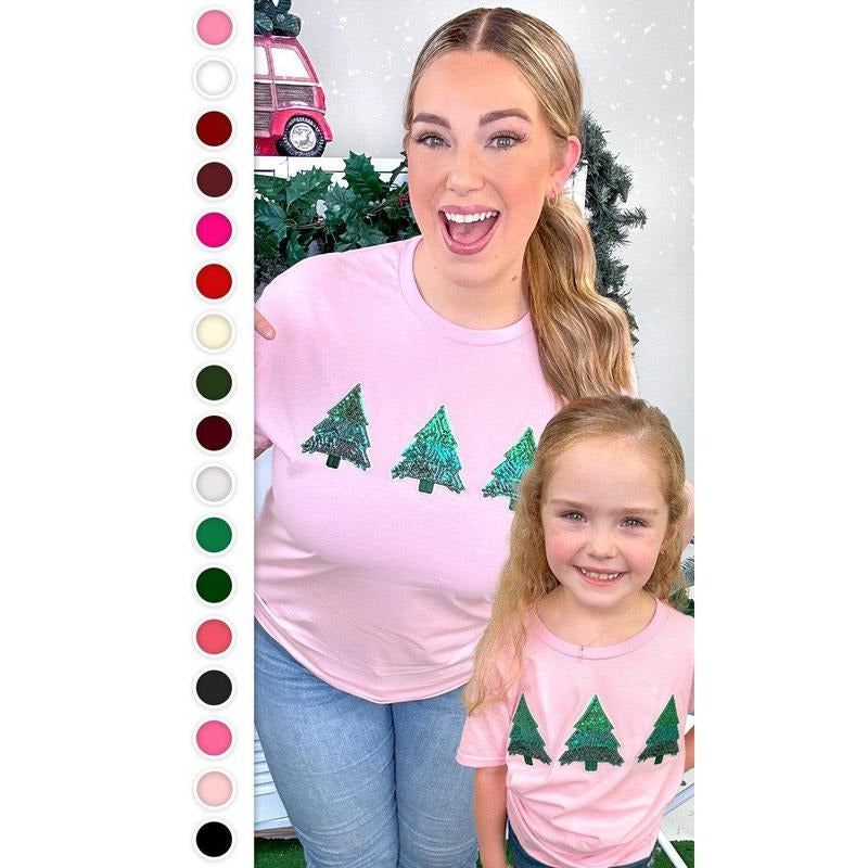 Christmas Tree Sparkle Sequin Graphic T-Shirt Hoodie, Sweatshirt | UrbanDripWear.com