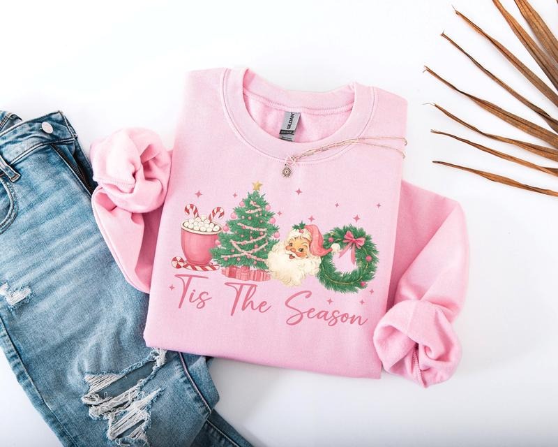[Christmas Unisex Shirt] Tis The Season Sweatshirt, Christmas Tis The Season Sweatshirt, Merry Christmas Sweatshirt,...